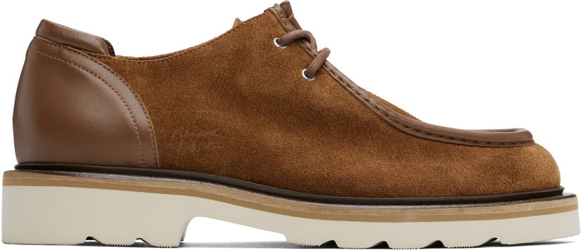 Sneakers och skor MAISON KITSUNÉ Suede Leather Derbys Brun | MM04302LS0001