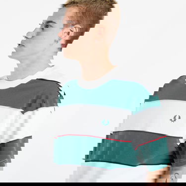 T-shirt Fred Perry Fred Perry Striped Relaxed T-Shirt Grön | M1749 129, 1