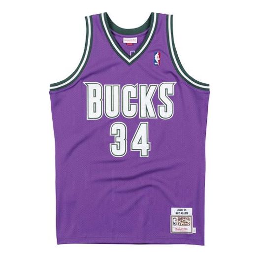 Linne Mitchell & Ness Mitchell & Ness Bucks Allen Authentic Jersey Purpur | AJY4LG19026-MBUPURP00RAL
