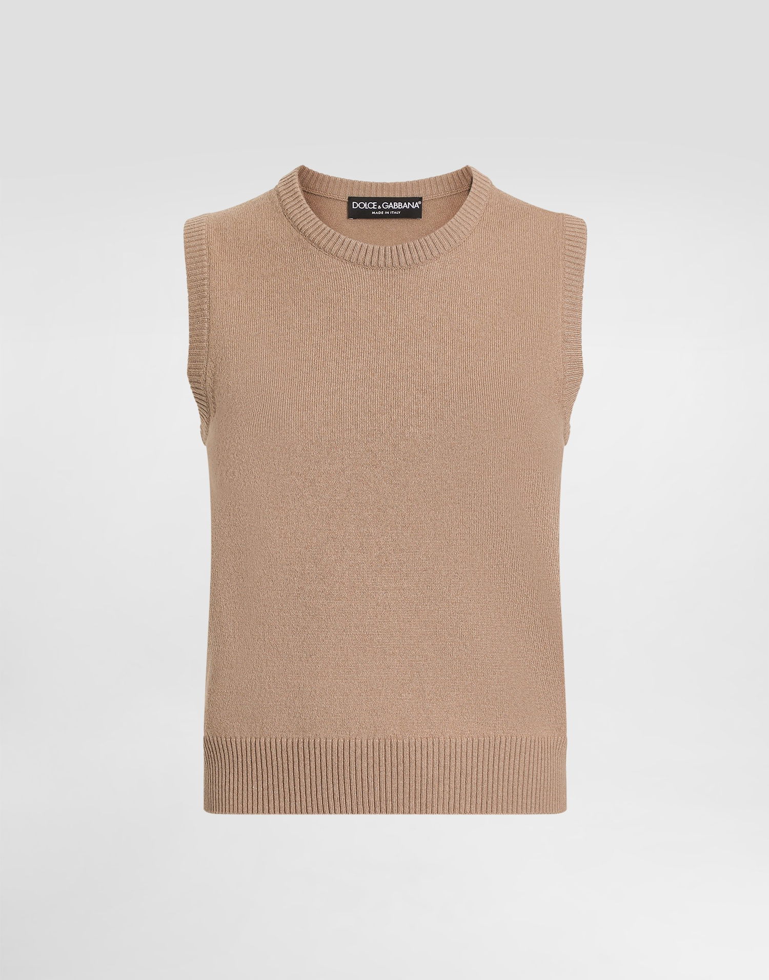 Sweater Dolce & Gabbana Dolce & Gabbana Cashmere Sleeveless Sweater Beige | FXT61ZJDVC2M2186, 0