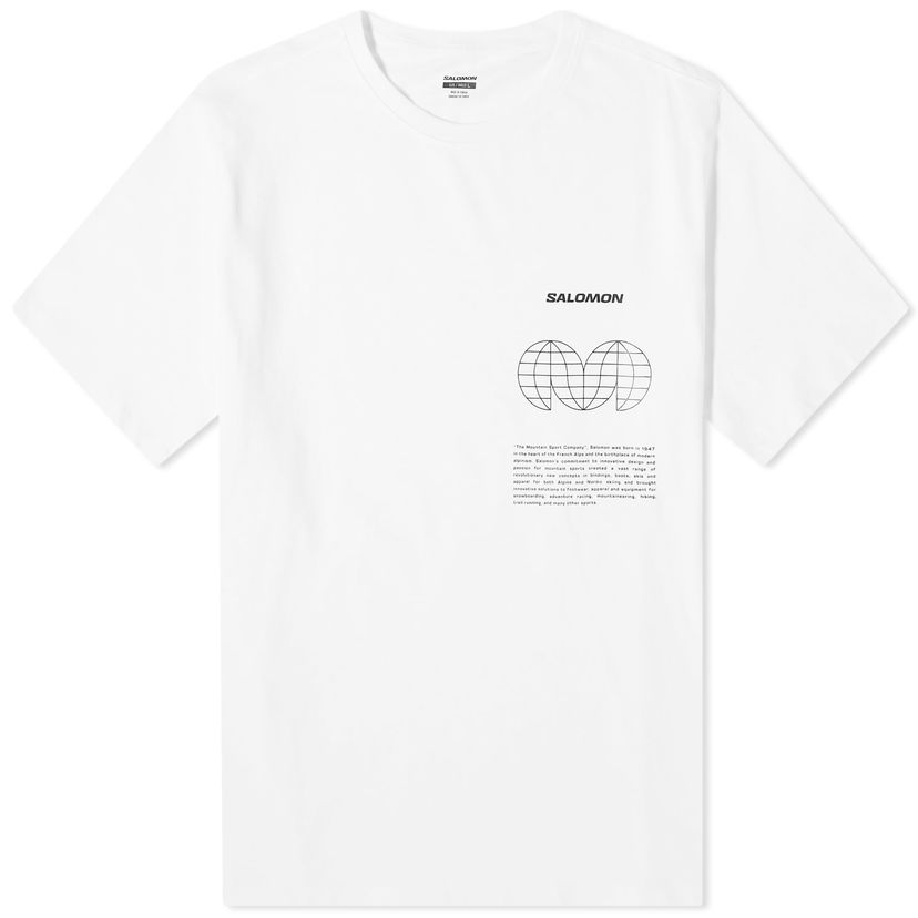 T-shirt Salomon Men's Globe Graphic SS Tee White Vit | LC2249100