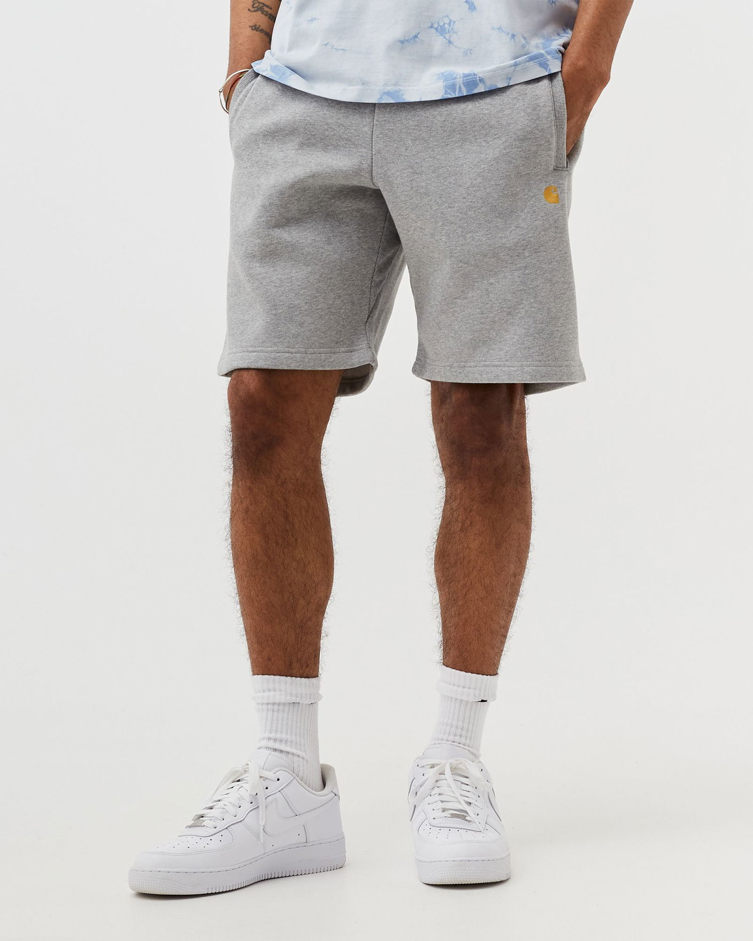 Shorts Carhartt WIP Chase Sweat Shorts Grå | I028950-00M.XX, 1