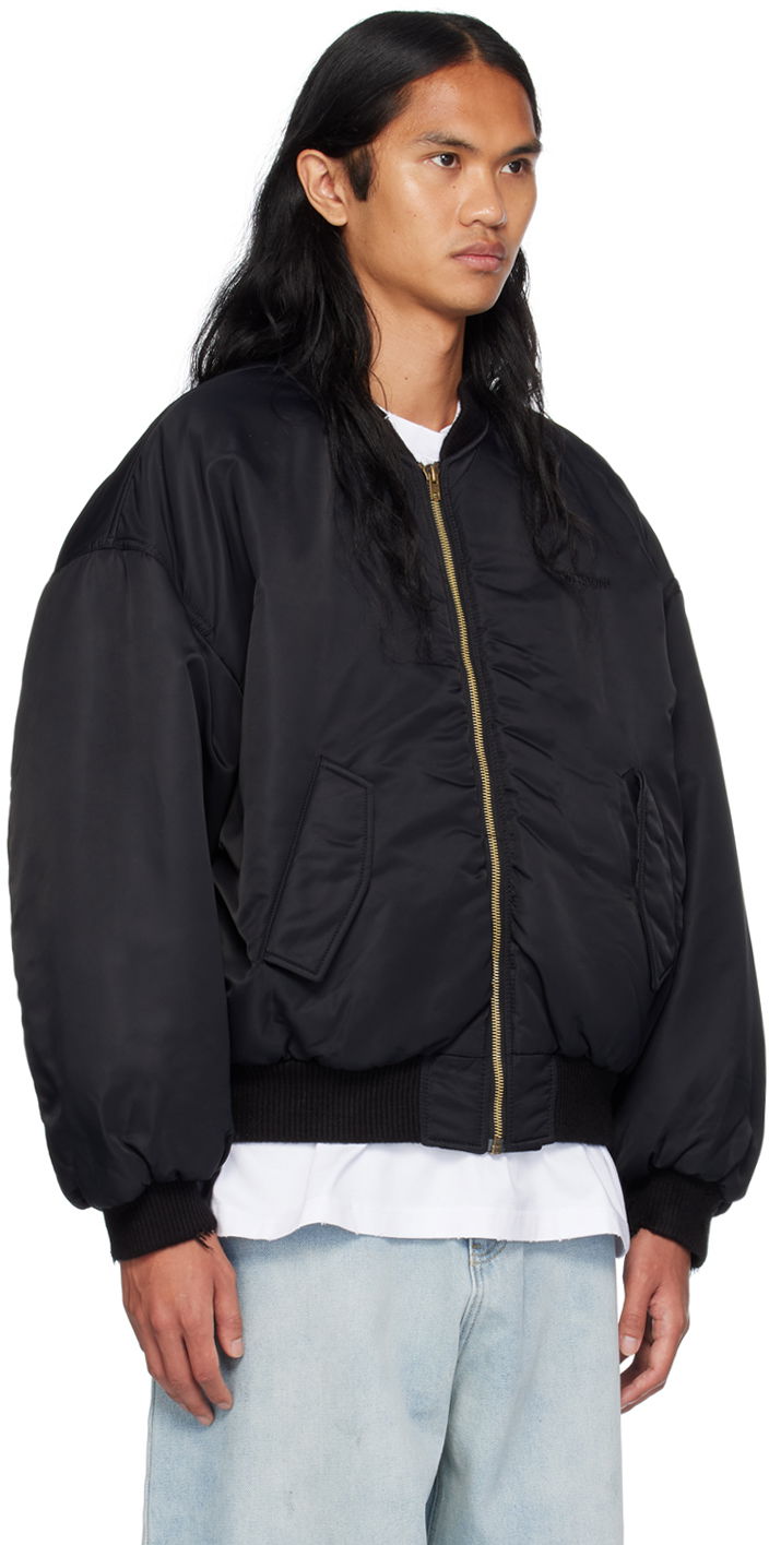 Bomberjacka We11done We11done Destroyed Bomber Jacket Svart | WD-JP2-24-088-U-BK, 1