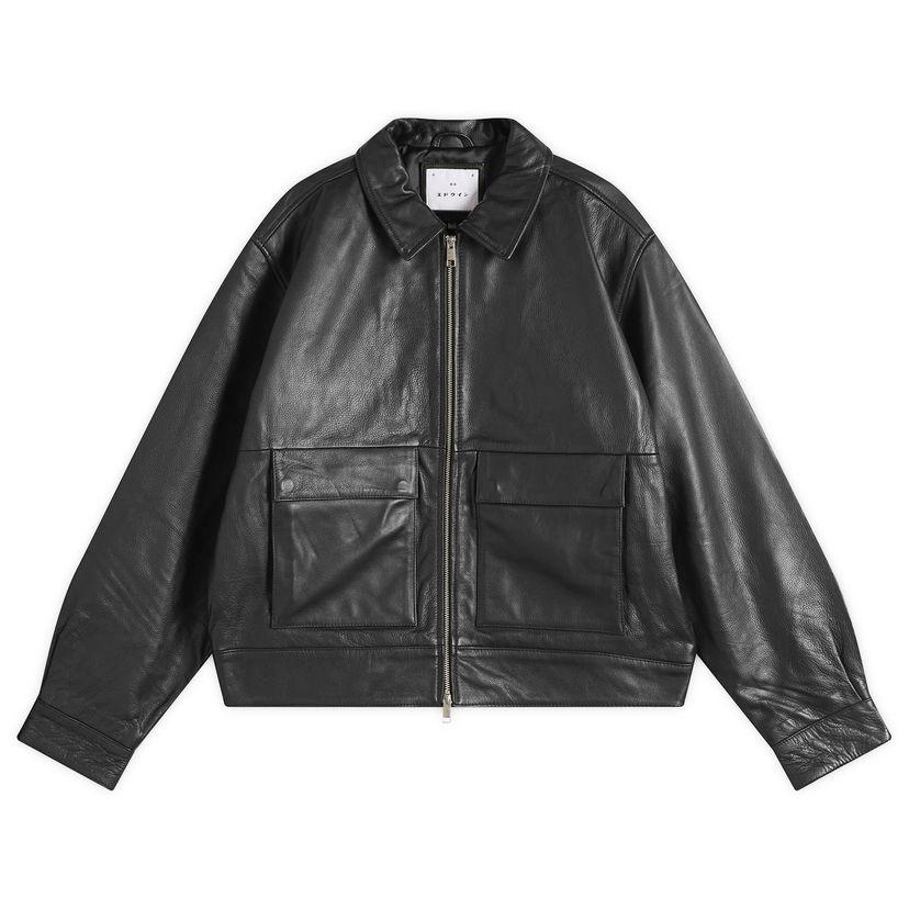 Jacka EDWIN Dogma Leather Jacket, Size Large Svart | I035716-8900