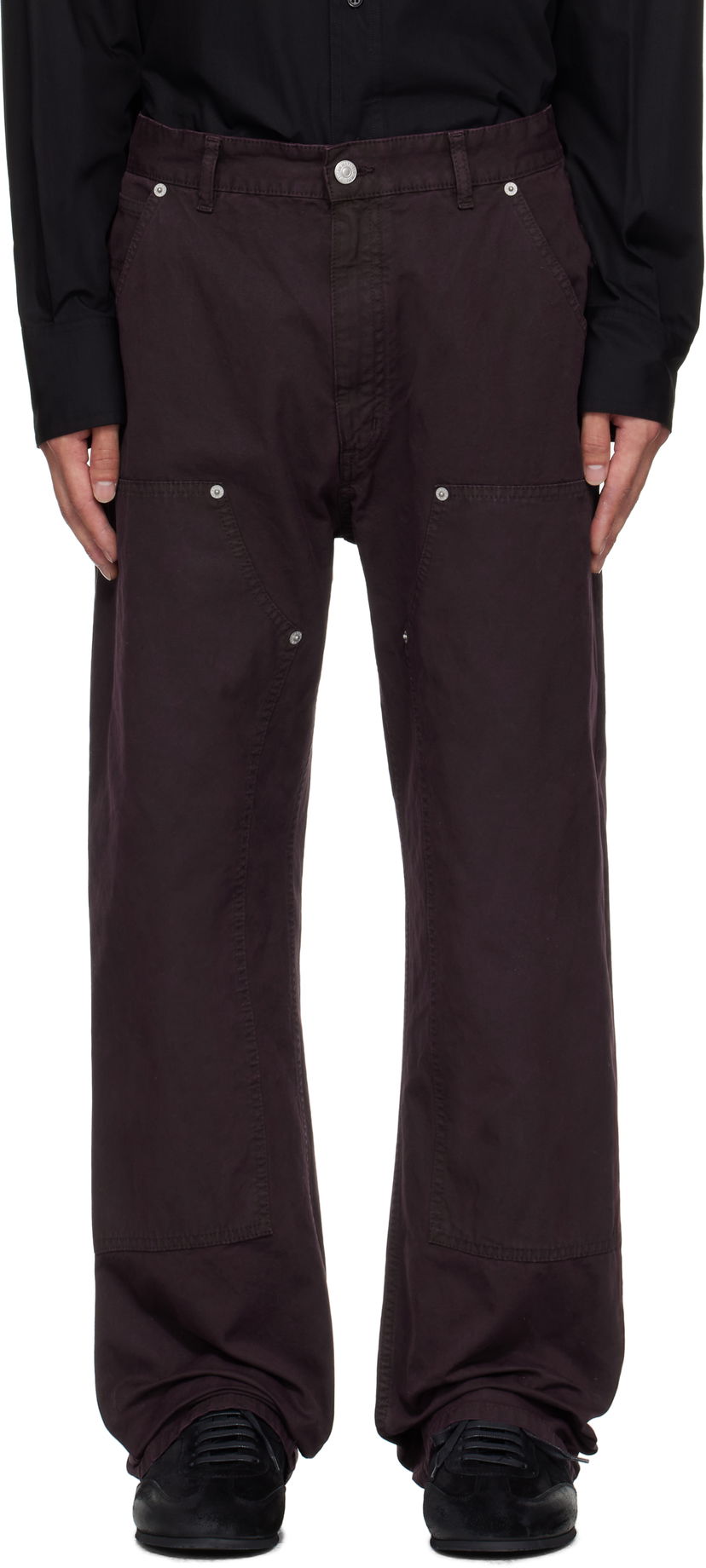 Cargo byxor Maison Margiela MM6 Maison Margiela 5-Pocket Carpenter Pants Purpur | SH2LA0044 S78548