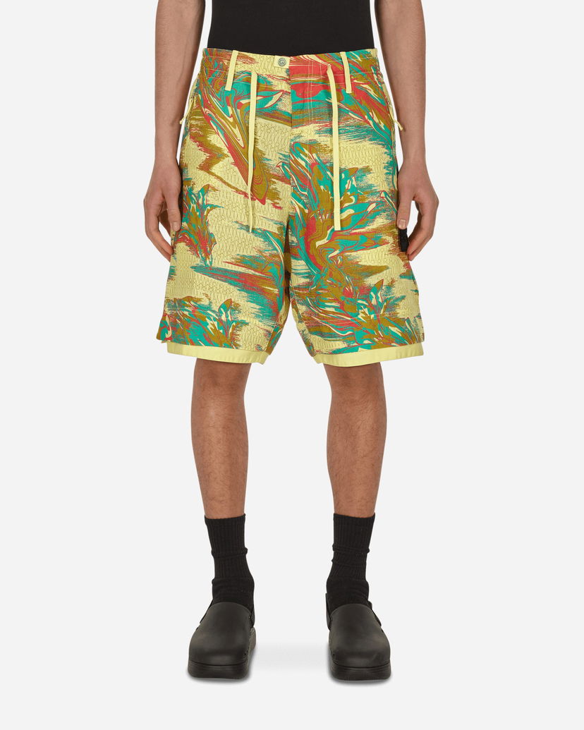 Shorts Stone Island Abstract Print Shorts Gul | 7619L0227 V2130