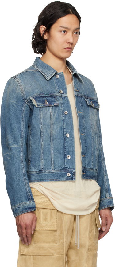 Jacka Rick Owens Rick Owens DRKSHDW Hollywood Trucker Denim Jacket Blå | DU01E3751 DWB, 1