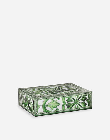Heminredning Dolce & Gabbana Dolce & Gabbana Large Majolica Print Decorative Plexiglass Box Grön | TCC201TCAMYUV008, 2