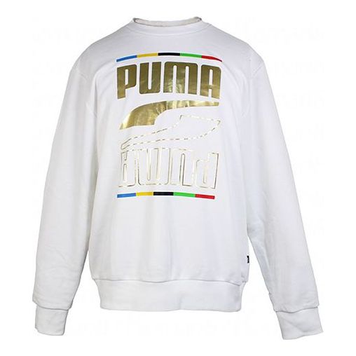 Sweater Puma Round Neck Sweatshirt Vit | 585267-02