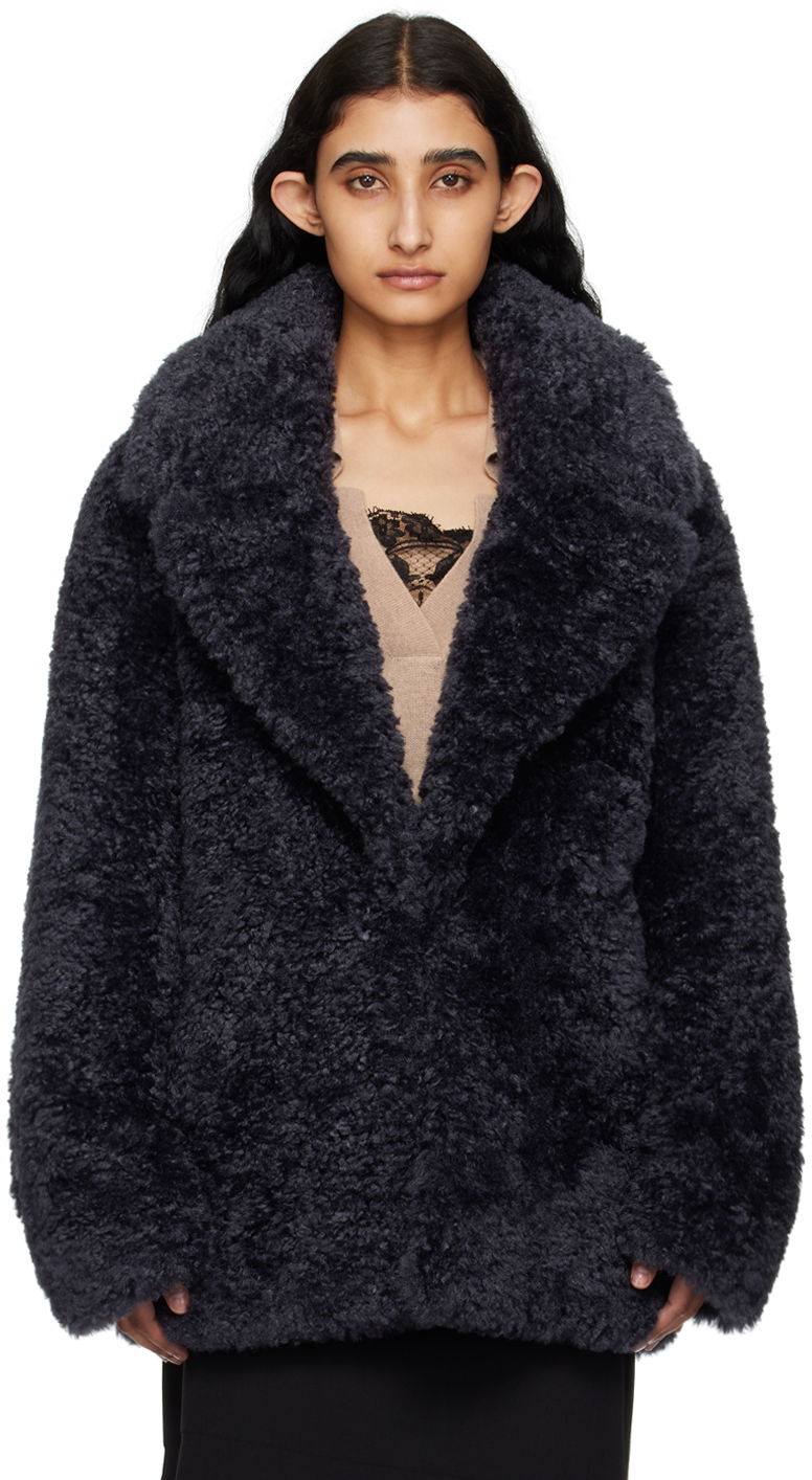 Rockar Stella McCartney Stella McCartney Short Faux-Shearling Jacket Svart | 6800883EU901