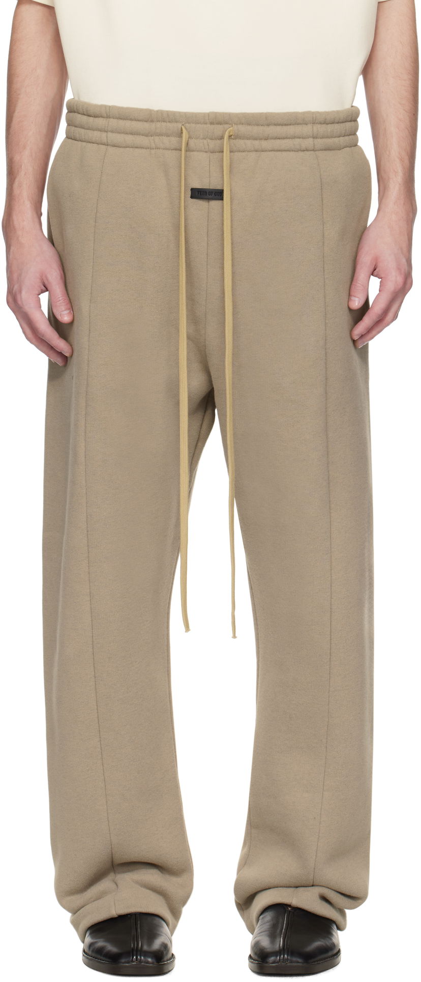 Träningsbyxor Fear of God Fear of God Fleece Relaxed Sweatpants Beige | FGE240-419CCF