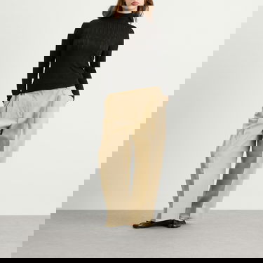 Sweater Bode Louise Patterned Knit Mock Neck Long Sleeve Top Svart | WRF25KT006-BLACK, 4