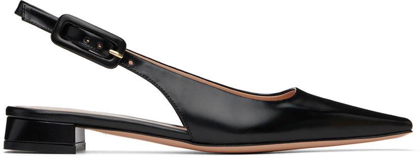 Sneakers och skor Gianvito Rossi Lindsay 20 Slingback Ballerina Flats Svart | G95470-20RIC-TOK