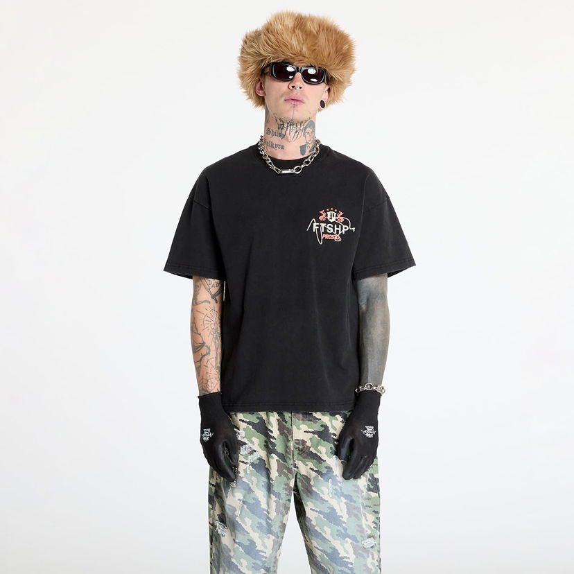 T-shirt Footshop Prosto x Crest Black T-Shirt Svart | FTSHP_416