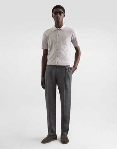 Byxor Dolce & Gabbana Dolce & Gabbana Washed Linen Canvas Trousers Grå | GP06JTFU4MFN0701, 1