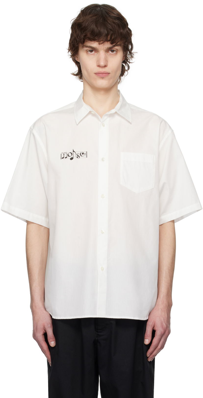 Skjorta UNDERCOVER UNDERCOVER Short Sleeve Button-Up Shirt Vit | UP1E4403