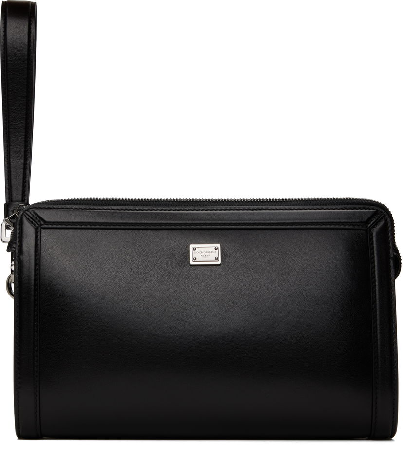 Plånbok Dolce & Gabbana Calfskin Wristlet Pouch Svart | BM2330AV956