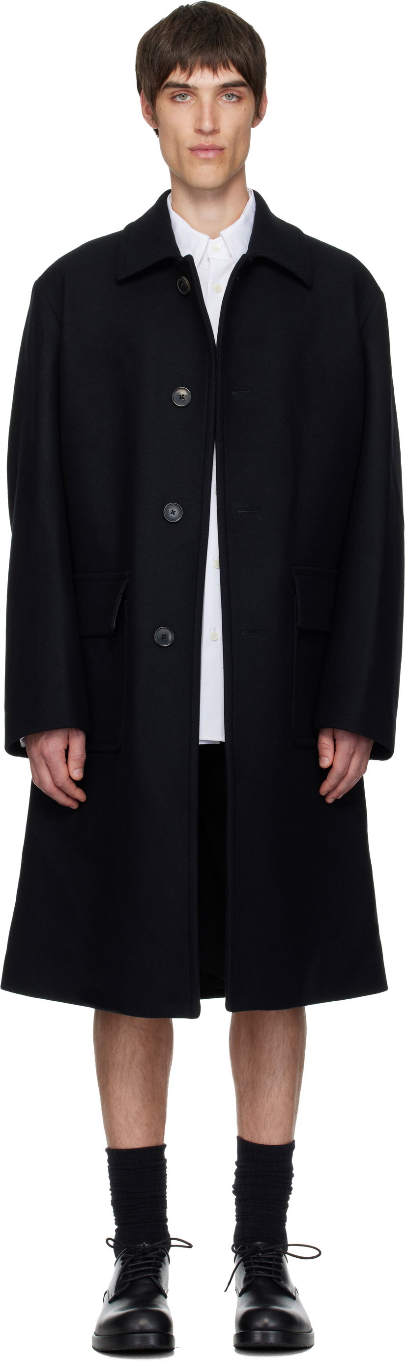 Rockar Dries Van Noten Dries Van Noten Wool Coat Svart | 252-020209-2216