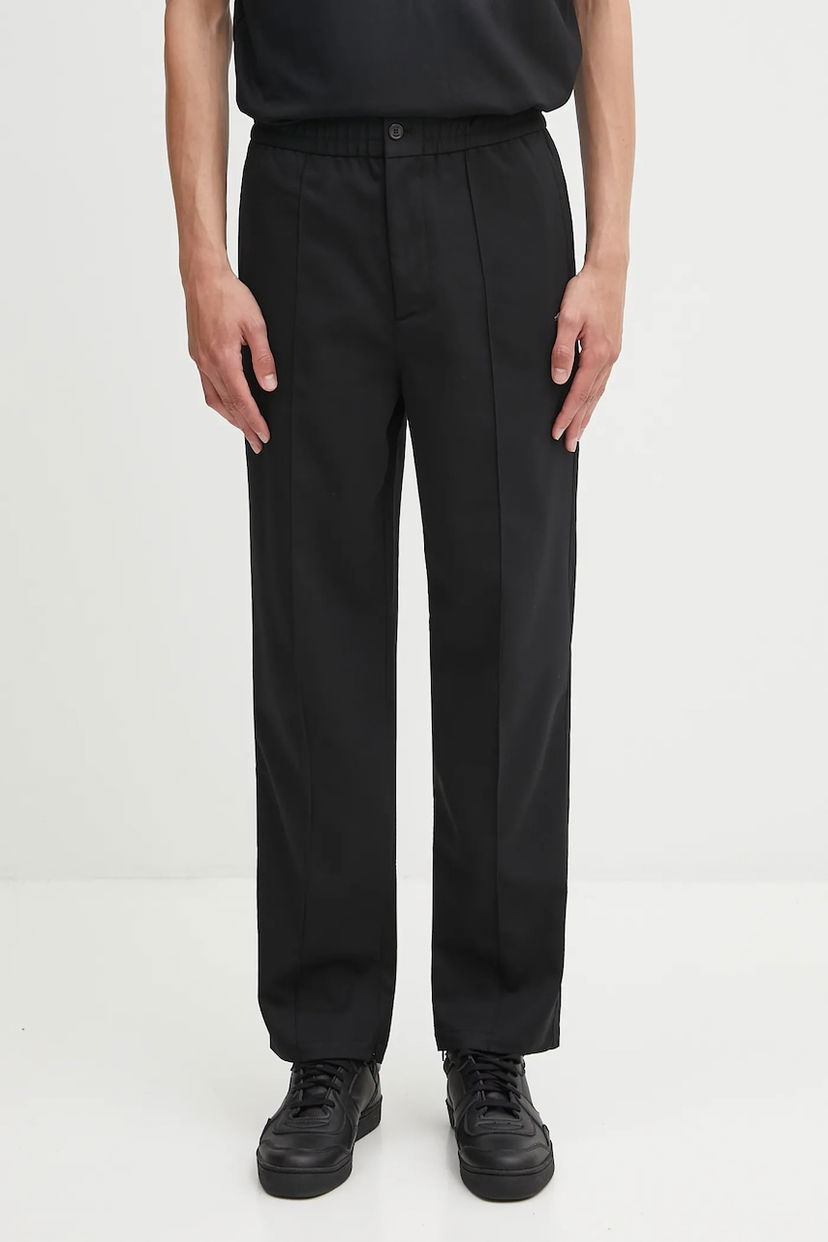 Byxor Filling Pieces Filling Pieces Coach Twill Wool Pants Svart | 422550500247