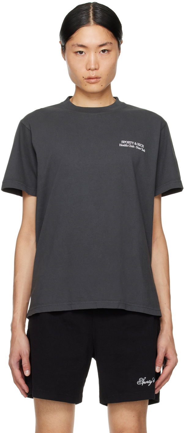 T-shirt Sporty & Rich New Drink More Water T-Shirt Grå | TSAW2384FB, 0