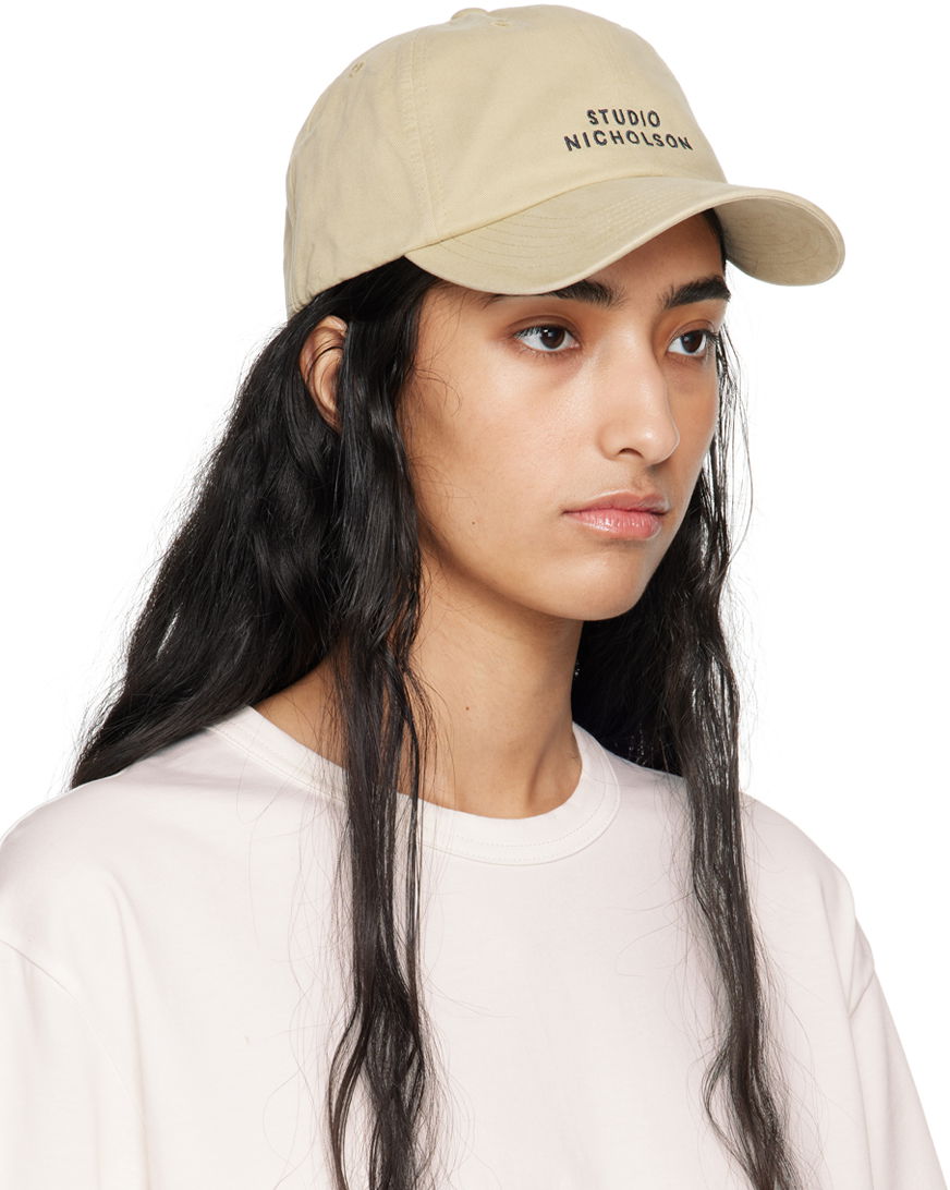 Keps Studio Nicholson Studio Nicholson Logo Cap Beige | CAP SNM - 1168, 1