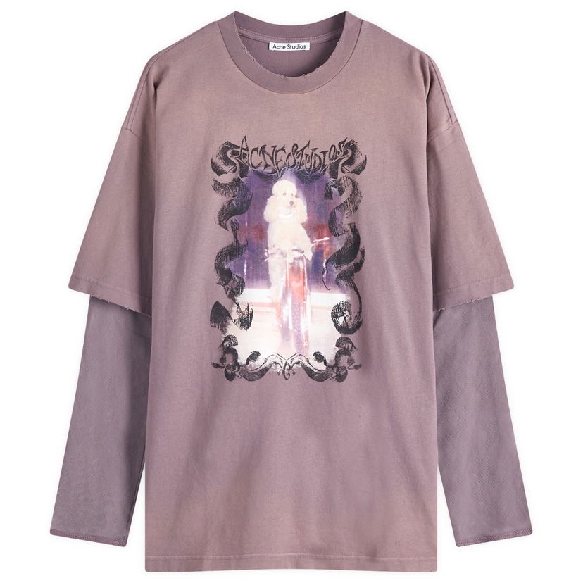 T-shirt Acne Studios Acne Studios Edra Double Layer Poodle T-Shirt, Size L Purpur | AL0454-CJD