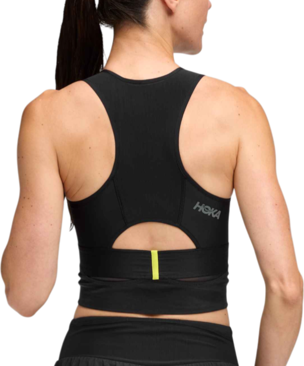 Behå Hoka One One Hoka Race Day Crop Top Svart | 1166630-bblc, 1