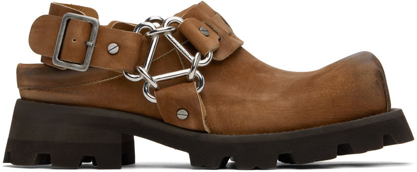 Kläder Acne Studios Acne Studios Leather Buckle Mules Brun | BD0342-