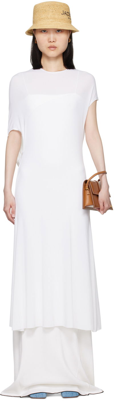 Klä Jacquemus White La Casa 'La robe Salerno' Midi Dress Vit | 24H243DR193-1674