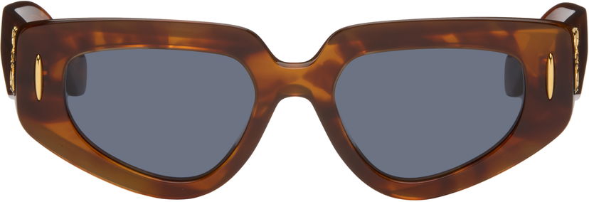 Solglasögon Loewe Loewe Small Butterfly Screen Sunglasses Brun | LW40160IM5153V 840126861174
