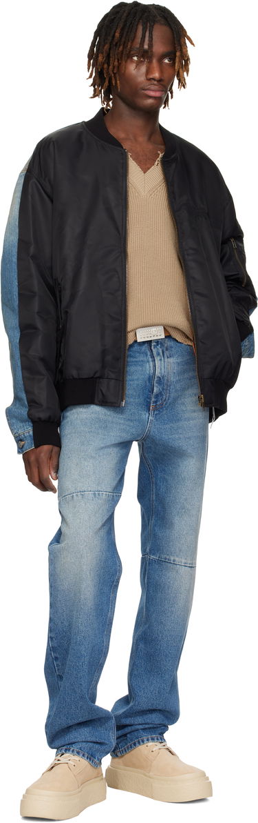 Bomberjacka Maison Margiela MM6 Maison Margiela Sports Denim Bomber Jacket Svart | SH0AM0044 MTN038, 3