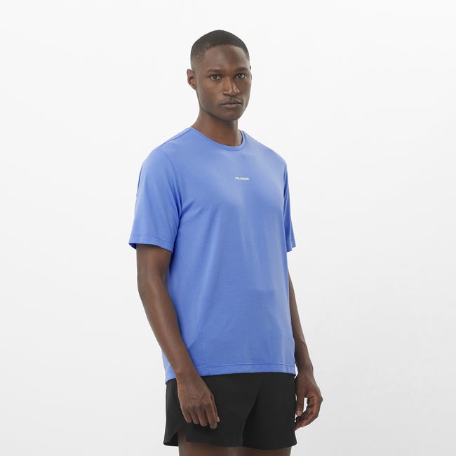 T-shirt Salomon Shakeout Core T-Shirt Blå | LC2423800