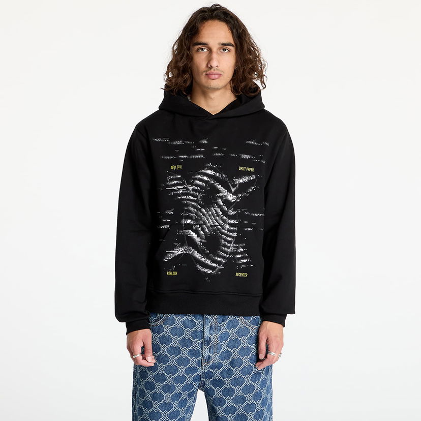 Sweatshirt DAILY PAPER Rewind Hoodie Black Svart | 2421088