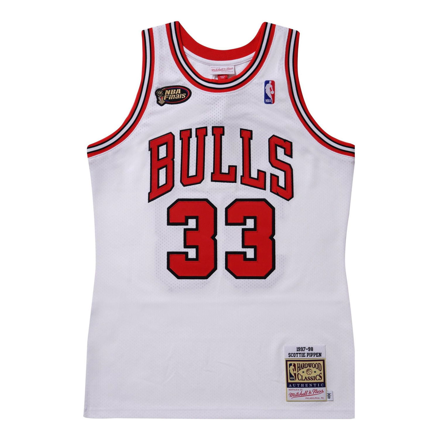 Jersey Mitchell & Ness Chicago Bulls Pippen #33 Basketball Jersey Vit | AJY44952-CBU97SPIWHIT, 0
