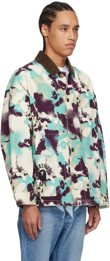 Jacka BAPE A Bathing Ape Map Camo Work Jacket Grön | 001LJL301001M, 4