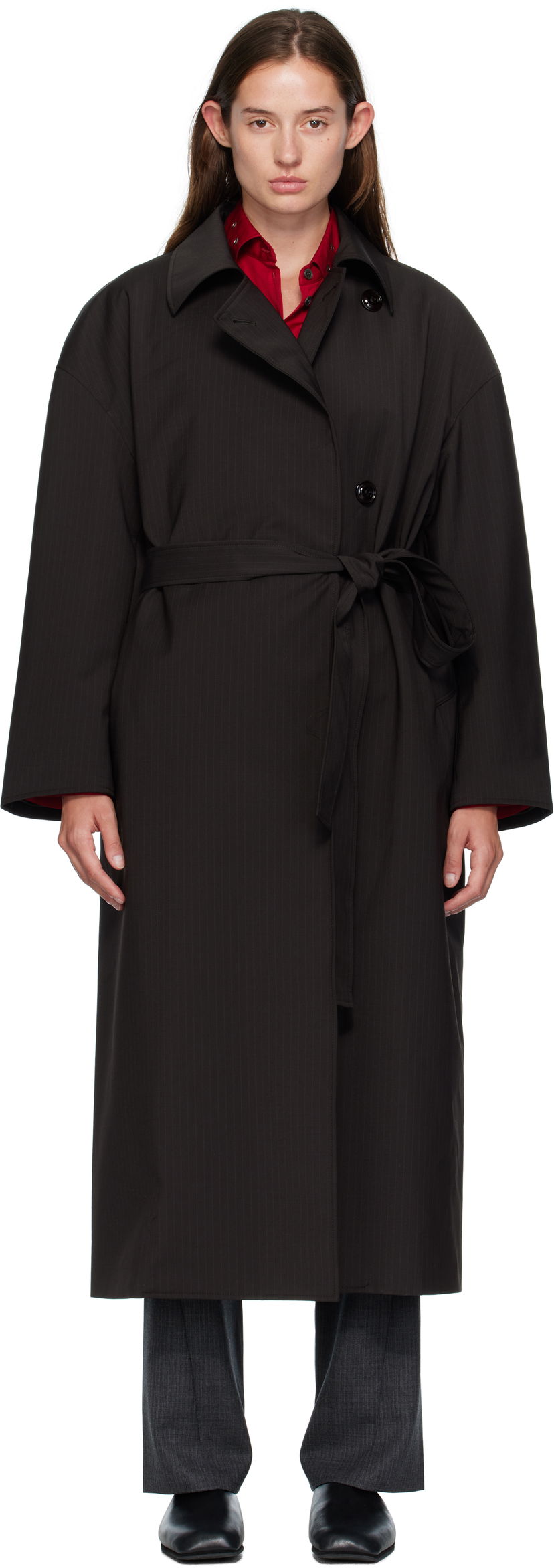 Rockar OUR LEGACY OUR LEGACY Pinstripe Court Coat Svart | W4251CC