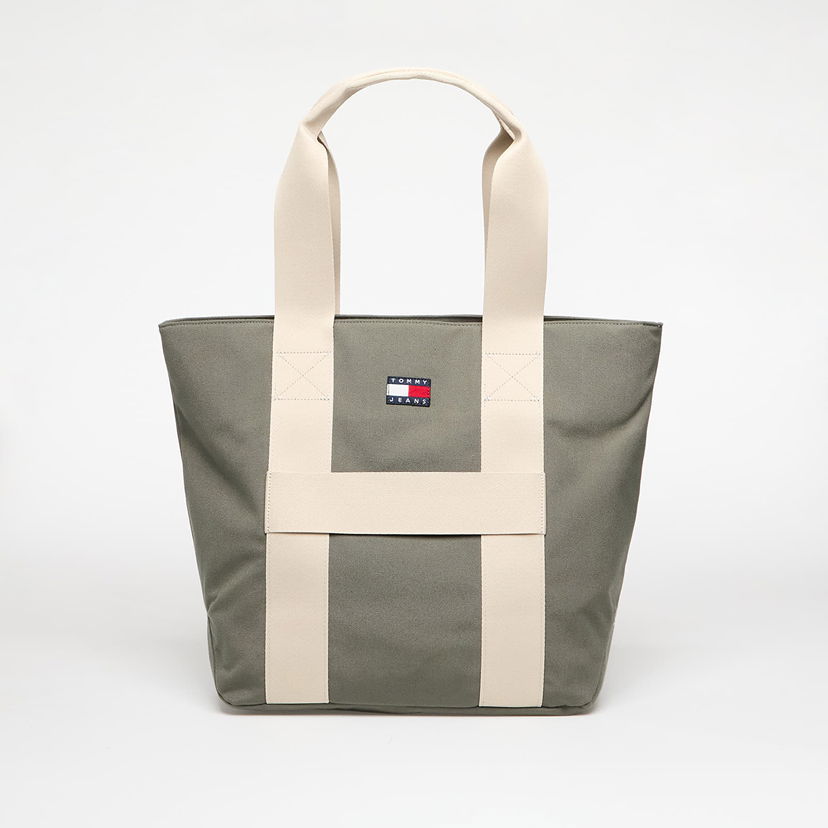 Tygpåse Tommy Hilfiger Tommy Jeans Retro Cool Tote Bag Grön | AM0AM13278 MRH