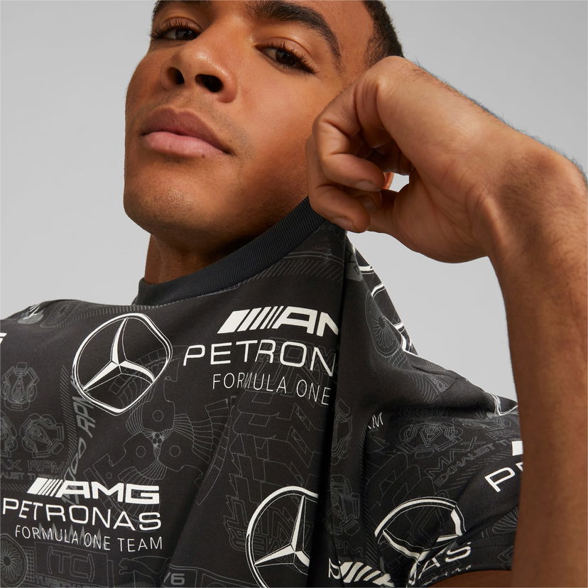 T-shirt Puma Mercedes-AMG Petronas Motorsport Men's Printed T-Shirt Svart | 538480_01