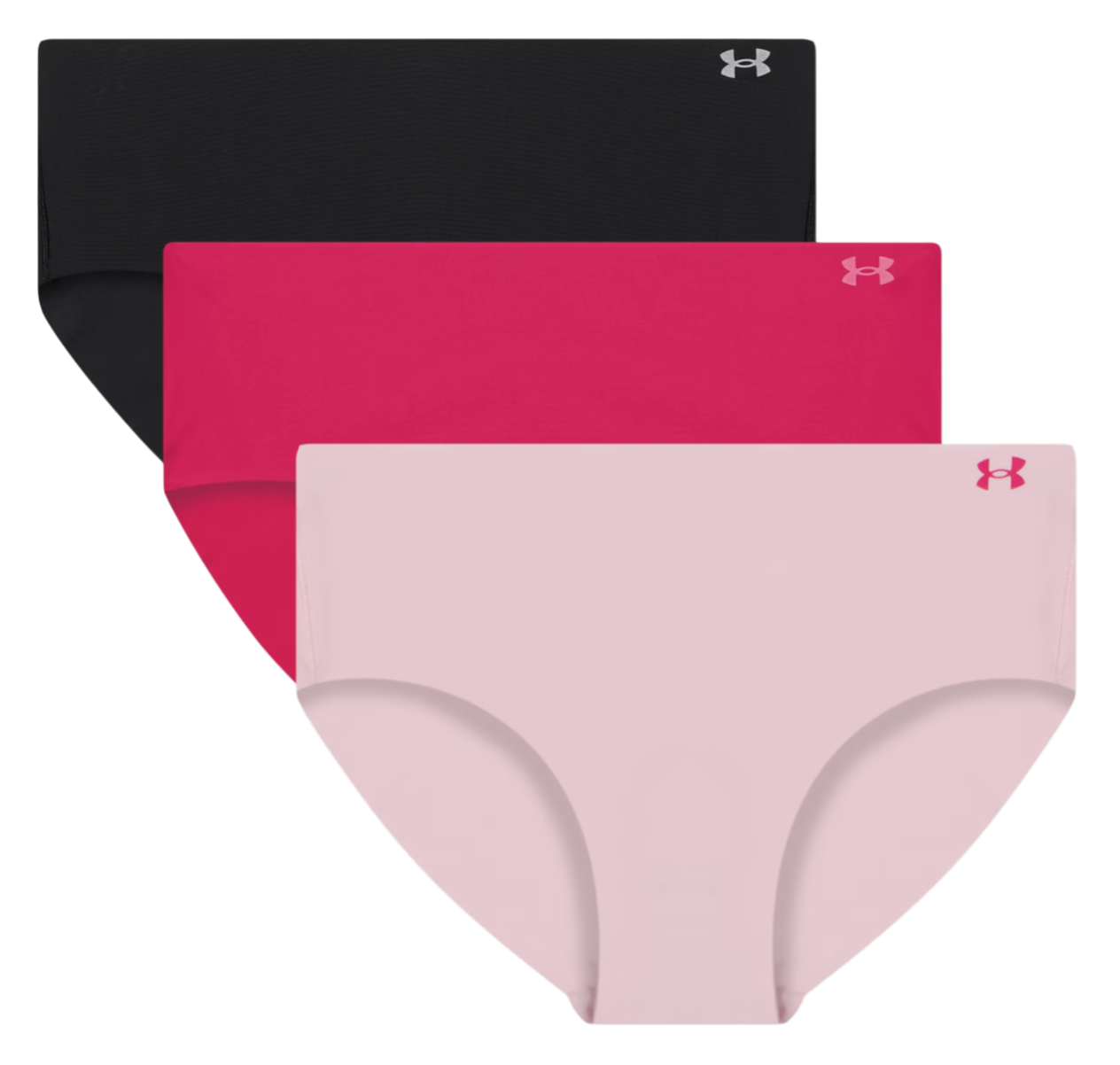 Trosor Under Armour Under Armour Pure Stretch No Show Hipster Panties, 3-Pack Flerfärgad | 1383895-681, 0