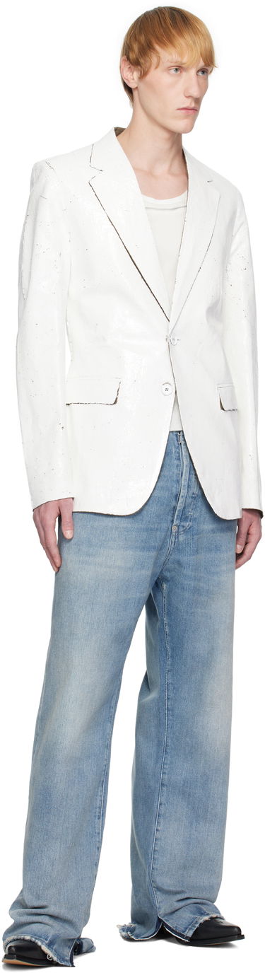 Jacka Maison Margiela MM6 Maison Margiela Painted Blazer Vit | SH2BN0010 M35437, 3