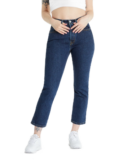 Jeans Levi's 501 Crop Salsa Stonewash Mörkblå | 36200-0179