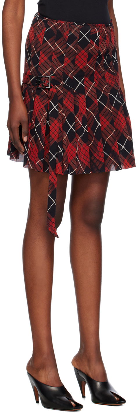 Kjol Jean Paul Gaultier Distorted Tartan Skirt Röd | 24/31-F-JU105-T568-300001, 1