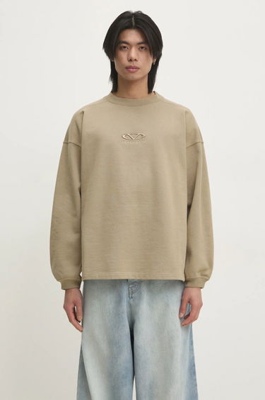 Sweater VETEMENTS VETEMENTS Oval Logo Cropped Boxy Sweatshirt Beige | UA66CW600T, 0