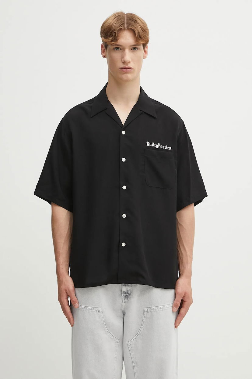 Skjorta WACKO MARIA Wacko Maria 50'S Shirt Relaxed Fit Svart | 25SS.WMS.OC06