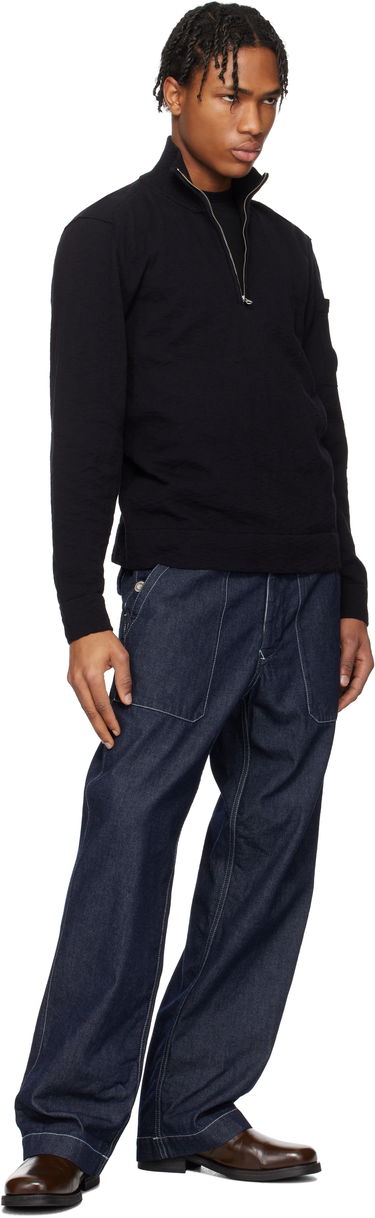 Sweater C.P. Company C.P. Company Half Zip Knit Sweater Svart | 18CMKN304A-110373A, 4