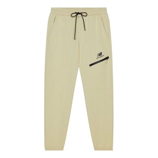 Träningsbyxor New Balance Print Sweatpants Beige | AMP13356-BEI, 0