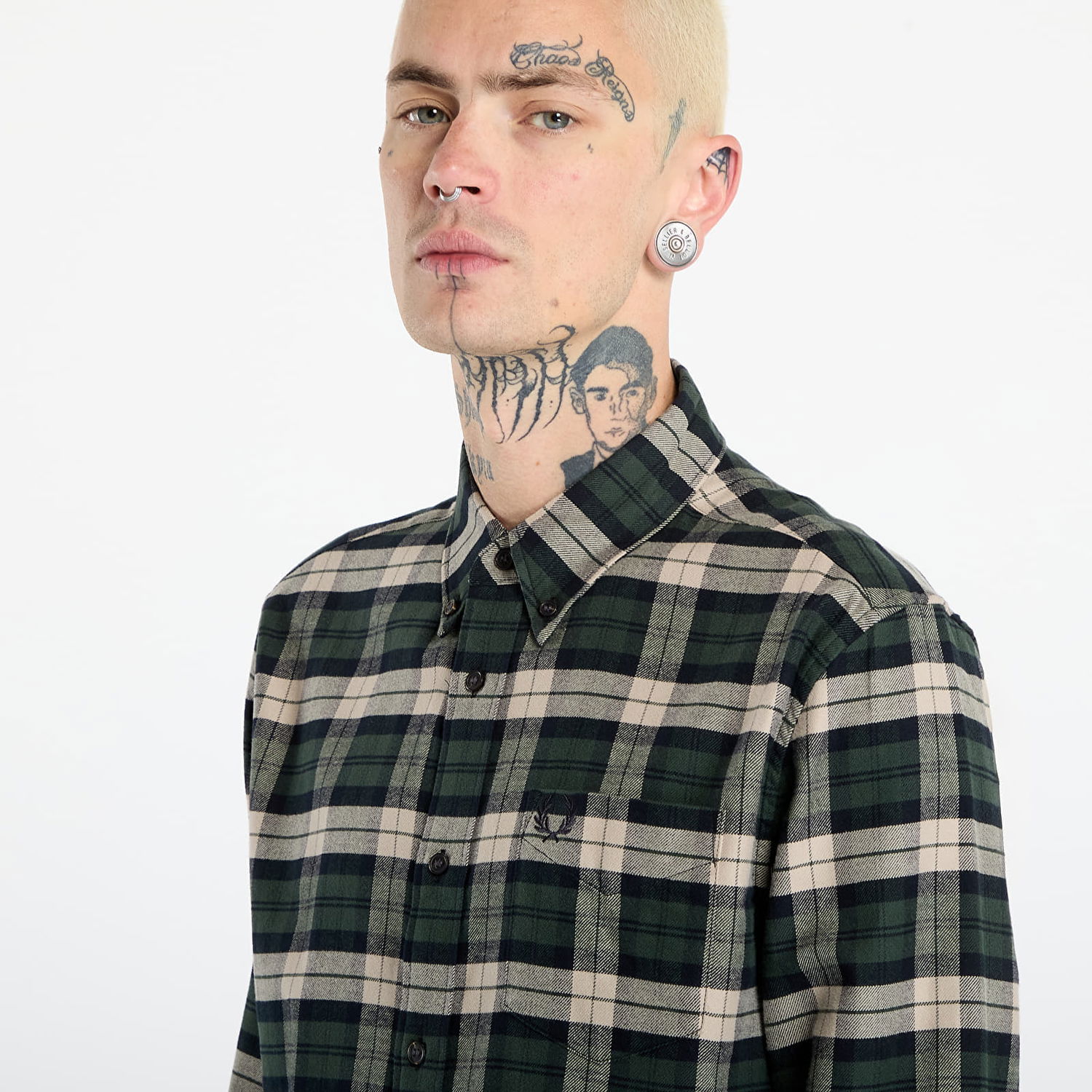Skjorta Fred Perry Brushed Twill Tartan Shirt Flerfärgad | M1754 X89, 1