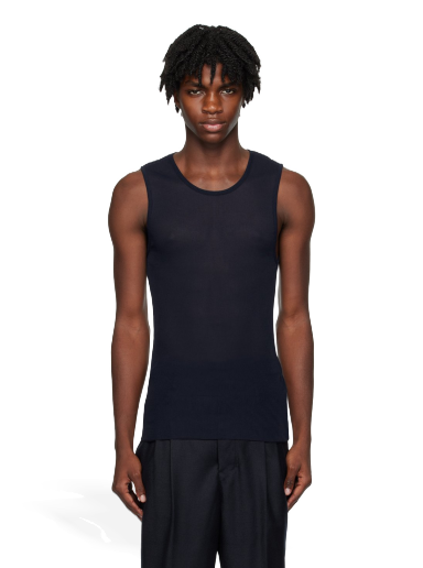 Linne AMI Long Tank Top Mörkblå | HTK101.JE0022