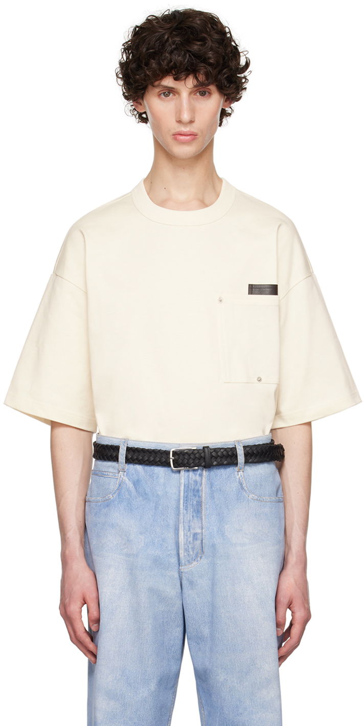 T-shirt Bottega Veneta Pocket T-Shirt Vit | 796162 VKLZ0 2679