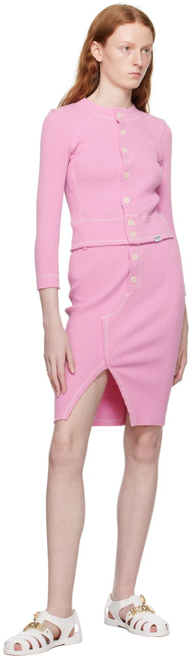 Kjol Moschino Moschino Jeans Vented Midi Skirt Rosa | 0112 8266, 3